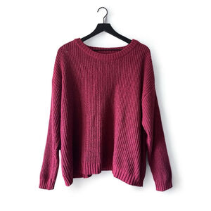 EVRI Red Knit Ribbed Pullover Sweater Women’s Size 2X